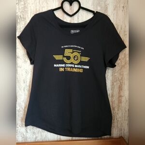 Women's Black Marine Corps In Training 2025 26.2 50th The People's Marathon MCM